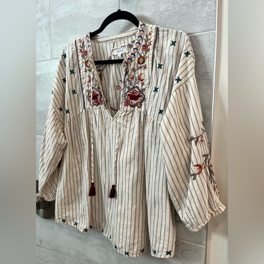 Johnny Was embroiled blouse